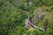 Kuranda Scenic Railway passing Robbs Monument